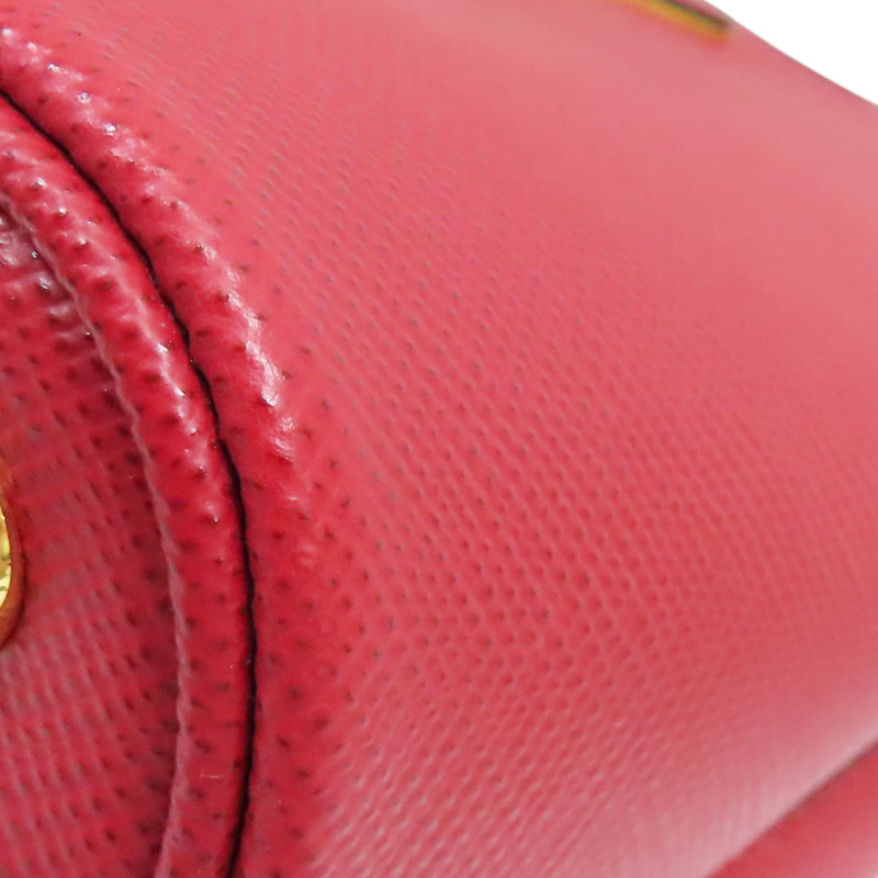 紅色 牛皮 水桶包 兩用包【PRADA 普拉達】 1BA212-11