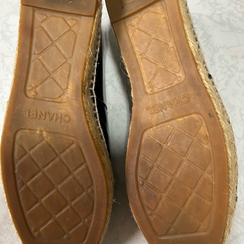 香奈兒 漆皮草編鞋-3