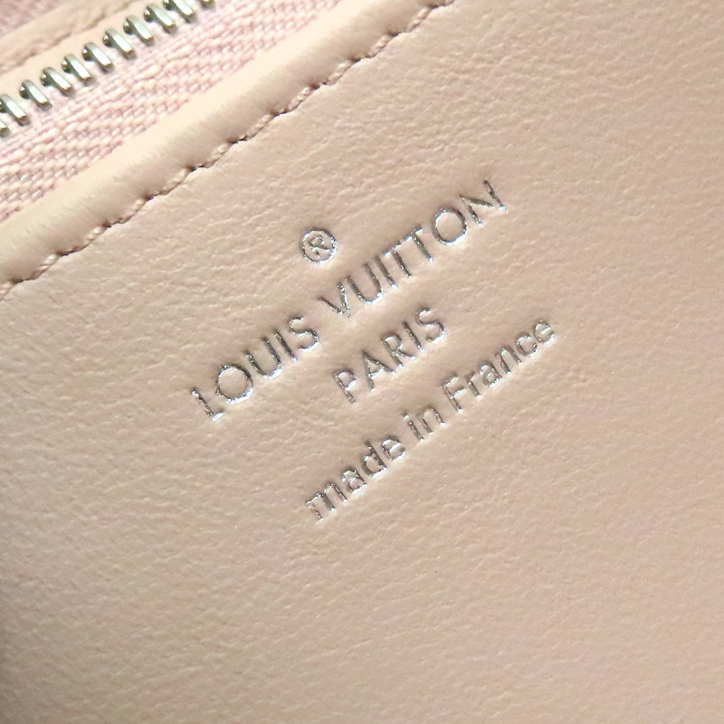粉紅色 牛皮 拉鏈長夾 M61868【LOUIS VUITTON LV 路易威登】 M61868-11