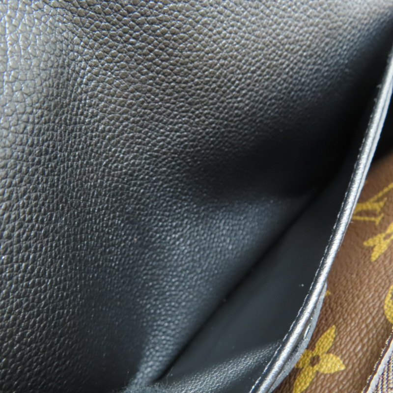 棕/黑色 原花帆布 金扣 兩折長夾 M61835【LOUIS VUITTON LV 路易威登】 M61835-6