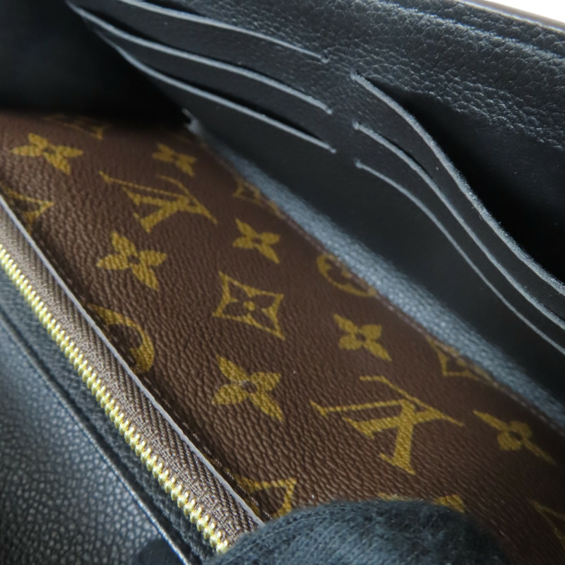 棕/黑色 原花帆布 金扣 兩折長夾 M61835【LOUIS VUITTON LV 路易威登】 M61835-8