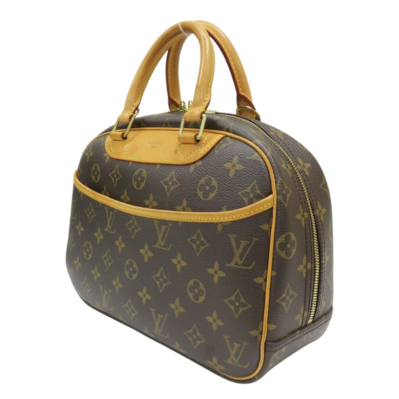 棕色 原花帆布 Trouville 小珍包 手提包【LOUIS VUITTON LV 路易威登】 M42228-2