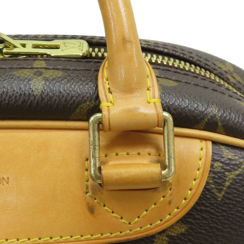 棕色 原花帆布 Trouville 小珍包 手提包【LOUIS VUITTON LV 路易威登】 M42228-12