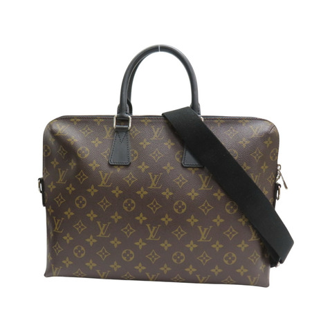 棕色 原花帆布 Porte-Documents Jour 兩用包【LOUIS VUITTON LV 路易威登】 M40868