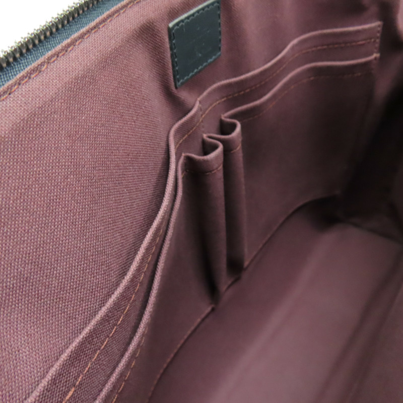 棕色 原花帆布 Porte-Documents Jour 兩用包【LOUIS VUITTON LV 路易威登】 M40868-5