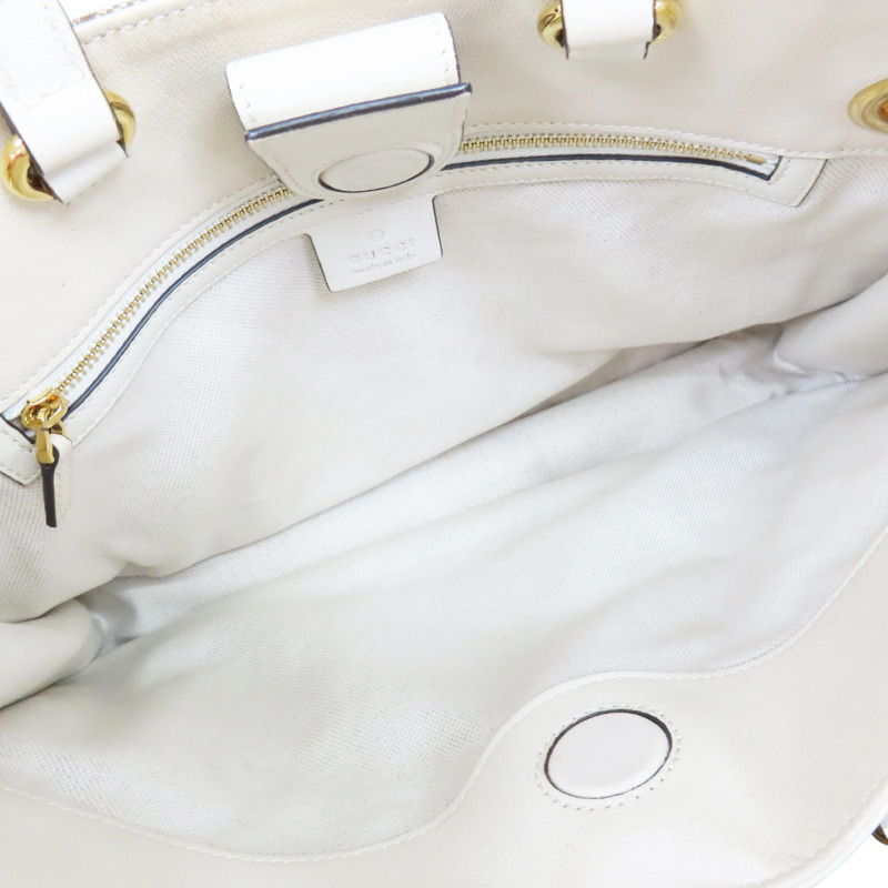 白色 緹花帆布 1955 Horsebit 肩背包【GUCCI 古馳】 621144-5