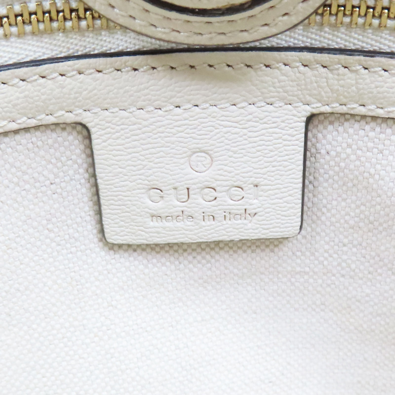 白色 緹花帆布 1955 Horsebit 肩背包【GUCCI 古馳】 621144-7