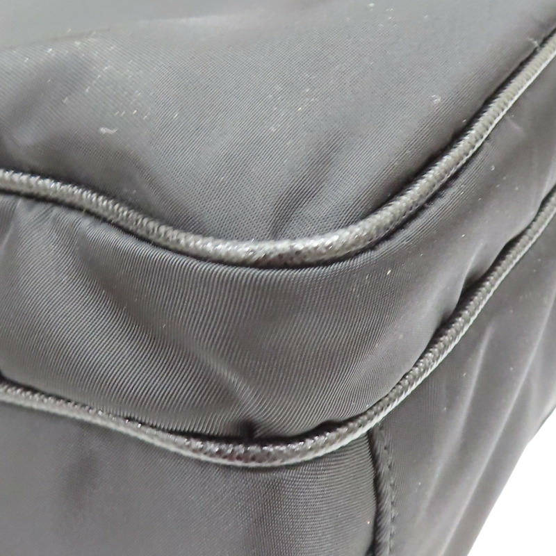 黑色 尼龍帆布 Re-Nylon Tote Bag 兩用包【PRADA 普拉達】 2VG033-14