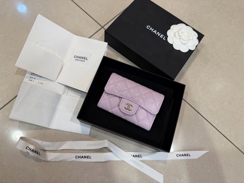 粉嫩內裡彩色logo特別好看的零錢包卡夾-6