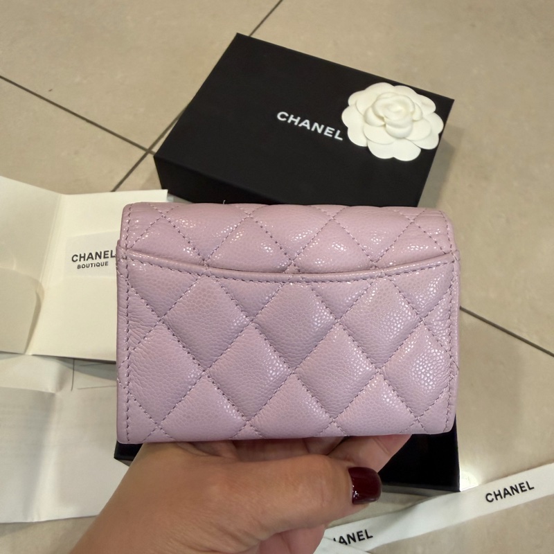 粉嫩內裡彩色logo特別好看的零錢包卡夾-7