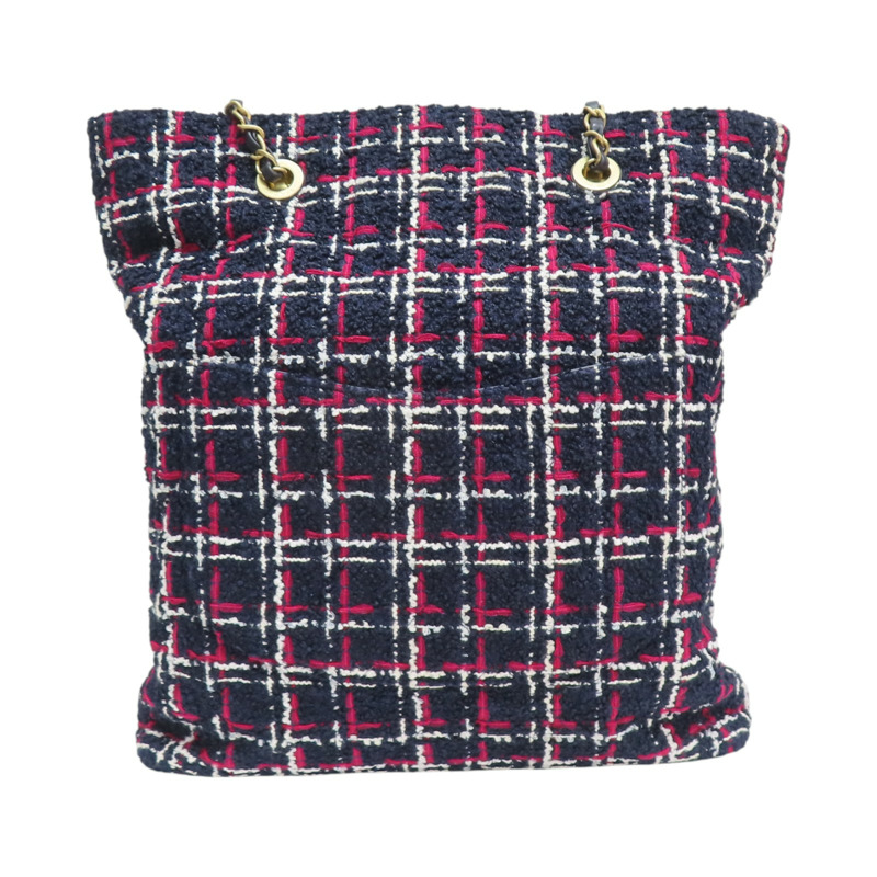 藍色 毛呢編織 手提包【CHANEL 香奈兒】-1