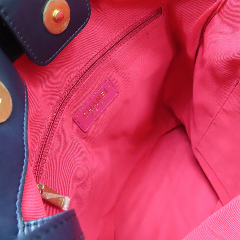 藍色 毛呢編織 手提包【CHANEL 香奈兒】-5