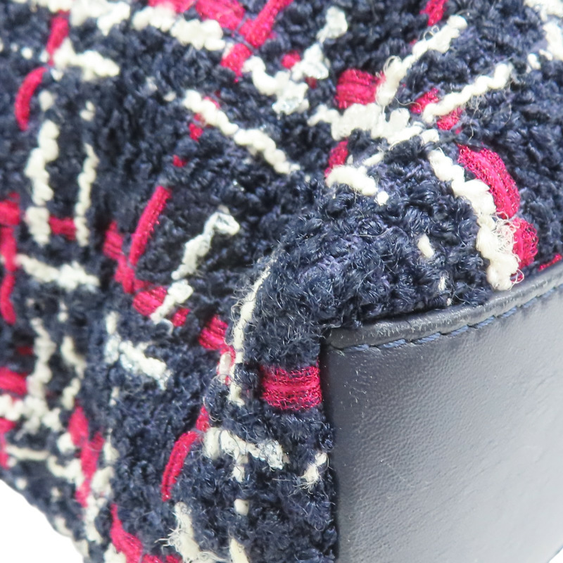 藍色 毛呢編織 手提包【CHANEL 香奈兒】-12