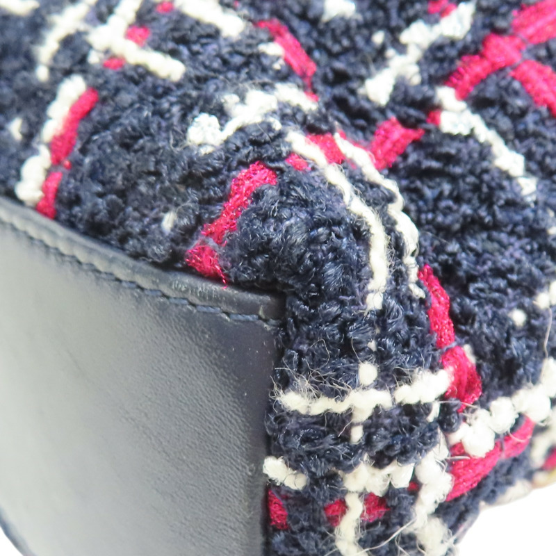 藍色 毛呢編織 手提包【CHANEL 香奈兒】-13