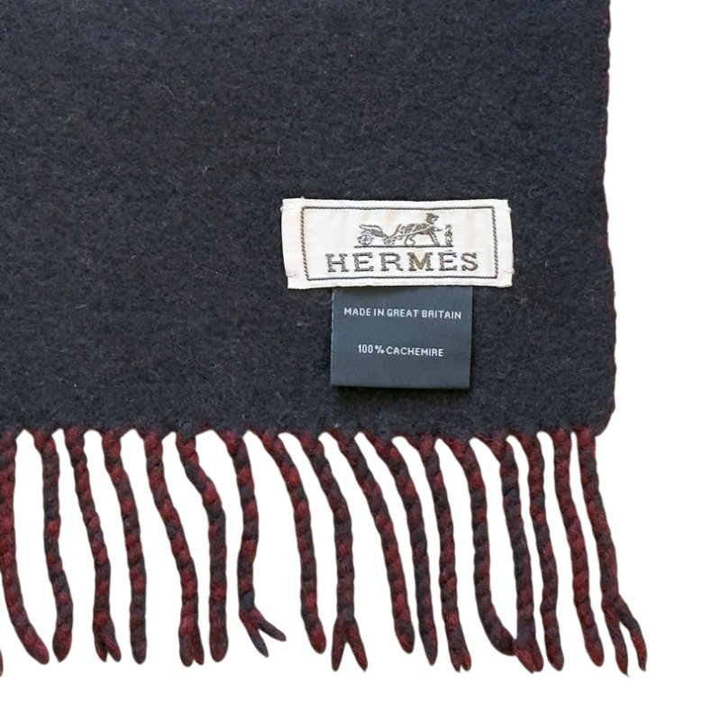 HERMES 純羊絨 雙面 圍巾-8