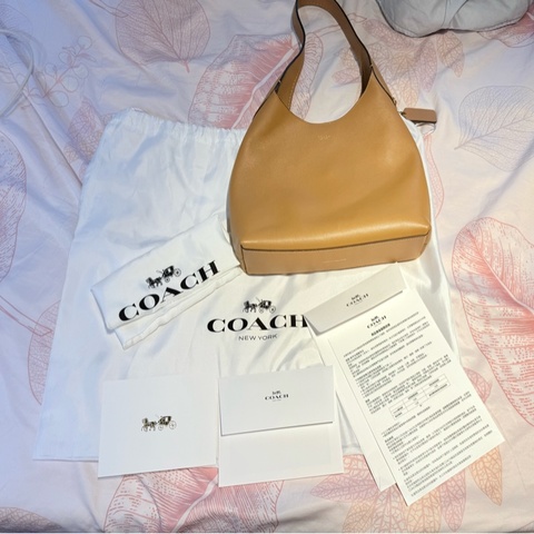 近9.9成新 COACH Brooklyn 小 淺咖啡色