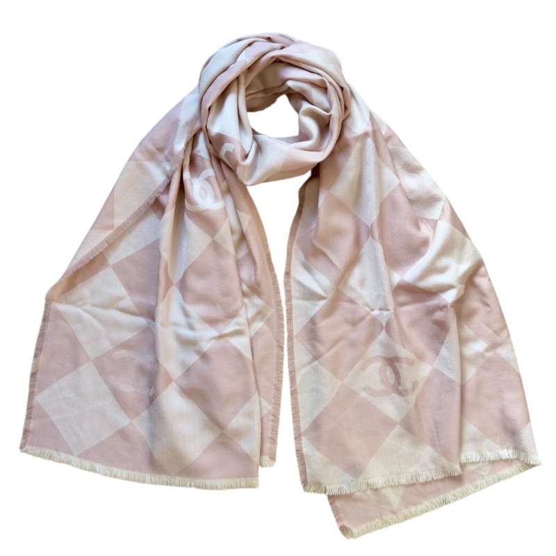 CHANEL CC 純羊絨 圍巾-0