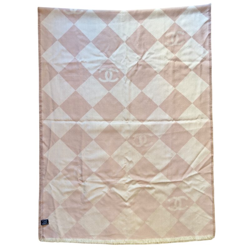 CHANEL CC 純羊絨 圍巾-2