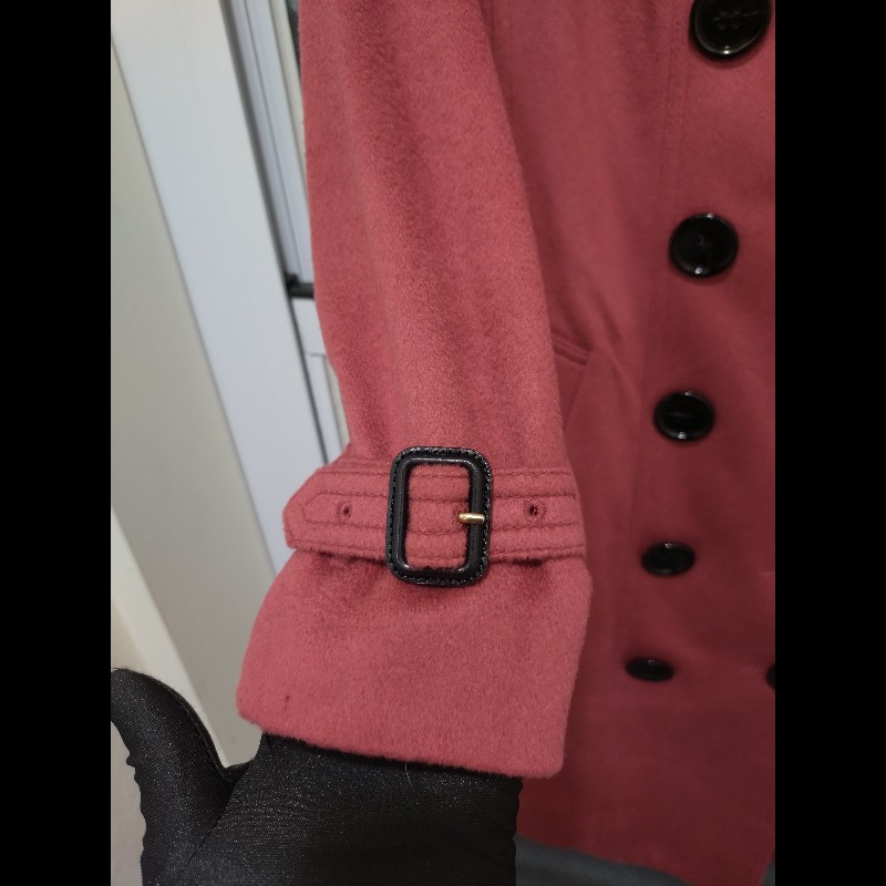 Burberry 磚紅色cashmere 風衣-7