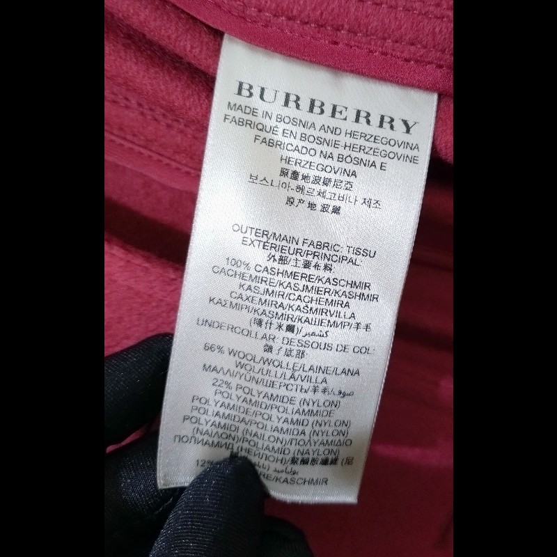 Burberry 磚紅色cashmere 風衣-13
