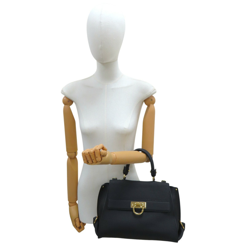 黑色 牛皮 sofia bag 兩用包【Salvatore Ferragamo 菲拉格慕】 21 E530/22-9