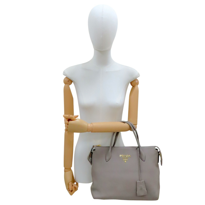 灰色 牛皮 VIT DAINO 兩用包【PRADA 普拉達】 1BA157-8