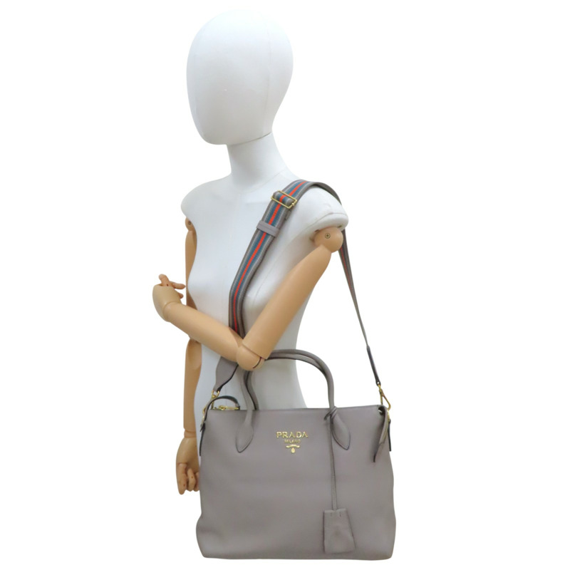 灰色 牛皮 VIT DAINO 兩用包【PRADA 普拉達】 1BA157-10