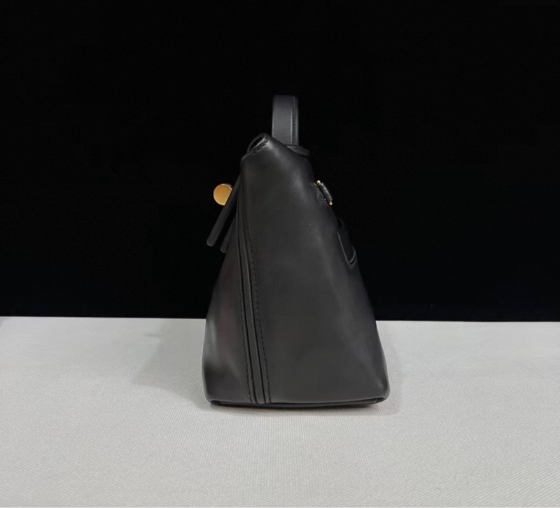 HERMES愛馬仕mini 2424 黑色 金扣 B刻 閒置全套-4