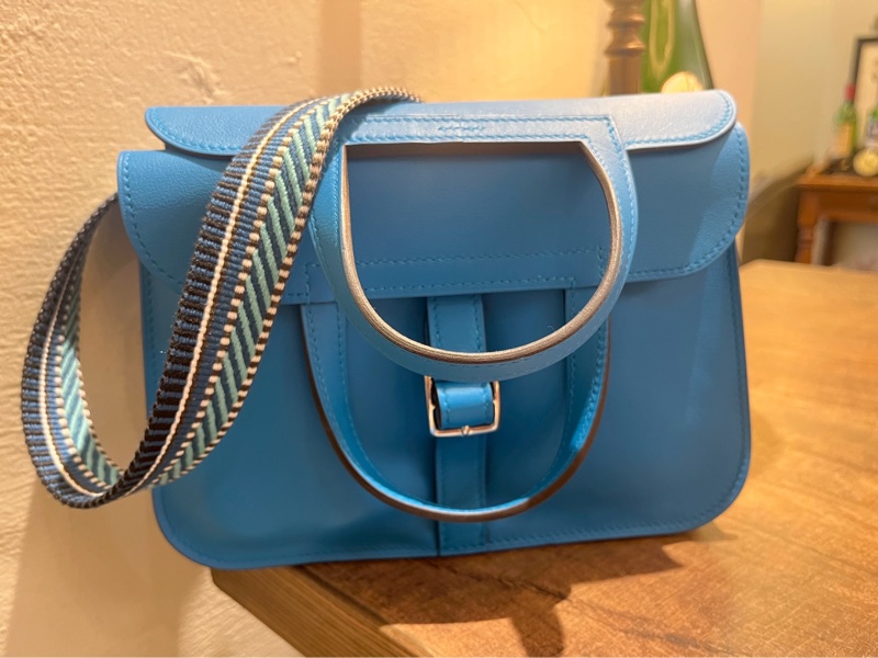 愛馬仕 Hermes HALZAN mini 藍-0