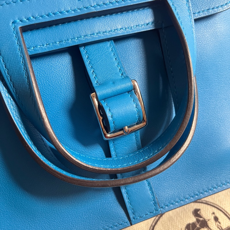 愛馬仕 Hermes HALZAN mini 藍-11