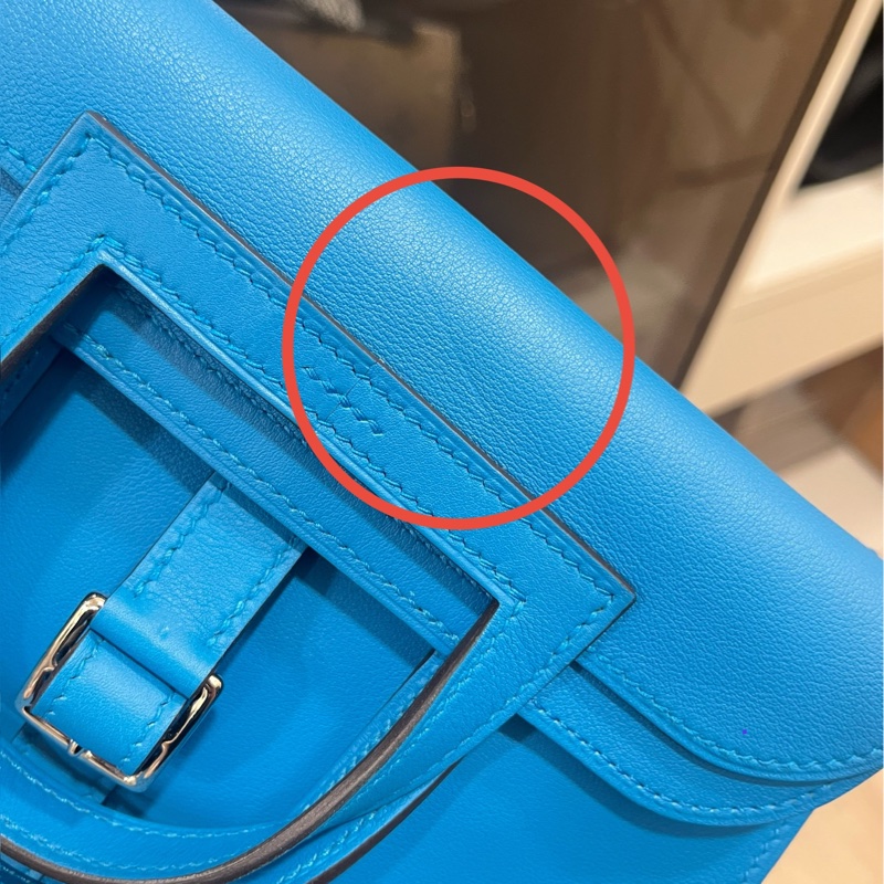 愛馬仕 Hermes HALZAN mini 藍 A刻-13