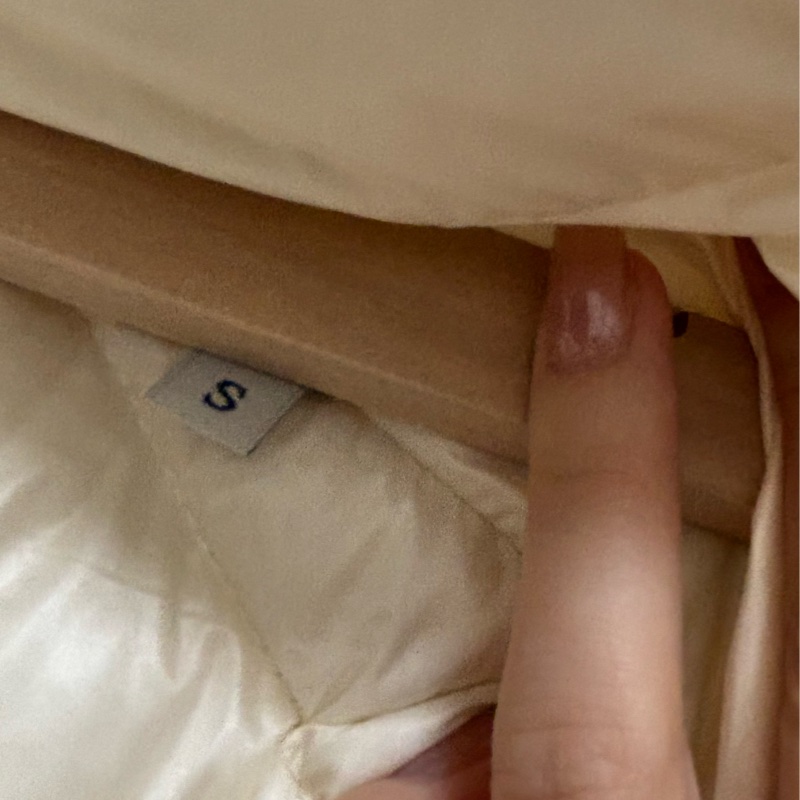 Moncler 羊毛拼接羽絨外套 米白色-5