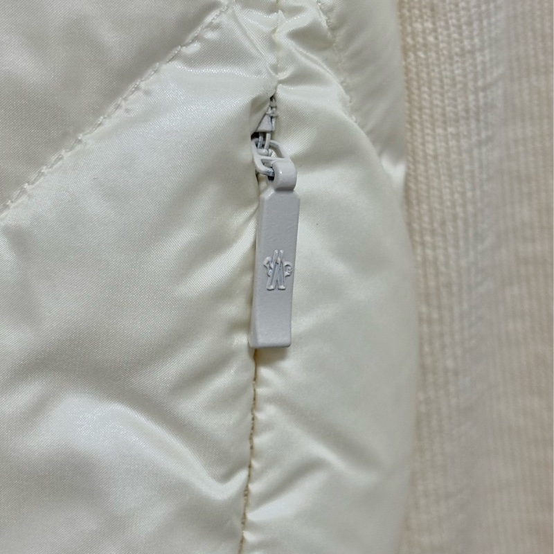Moncler 羊毛拼接羽絨外套 米白色-8