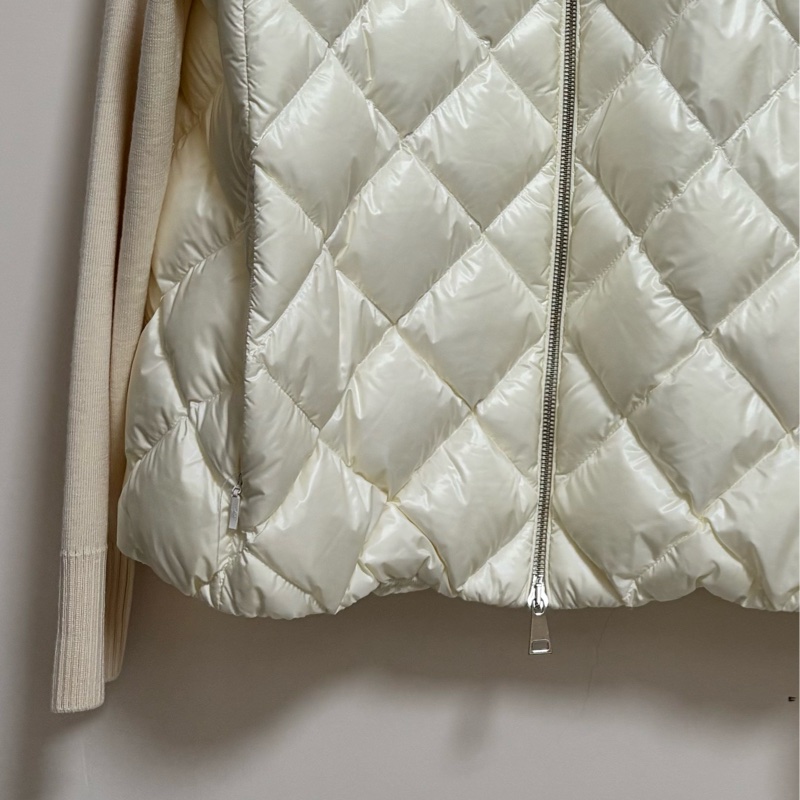 Moncler 羊毛拼接羽絨外套 米白色-12