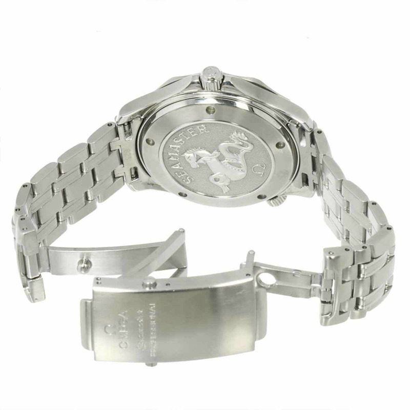 歐米茄海馬系列專業300公尺同軸天文台認證腕錶 2220 80 男士腕錶,附日期顯示,海軍藍錶盤,自動上鍊-3