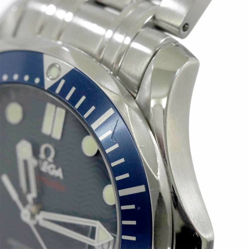 歐米茄海馬系列專業300公尺同軸天文台認證腕錶 2220 80 男士腕錶,附日期顯示,海軍藍錶盤,自動上鍊-6