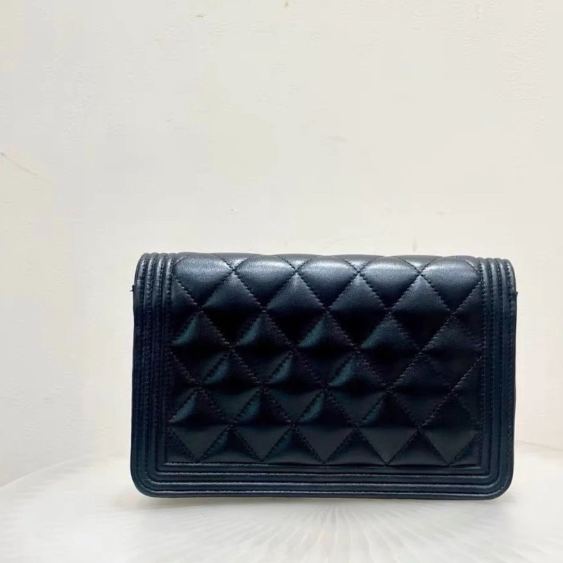 Chanel香奈兒 CC Boy 錢包 黑色-2