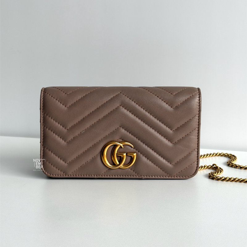 98新🫰🏻 Gucci 古馳 Marmont WOC Mini 裸粉-0