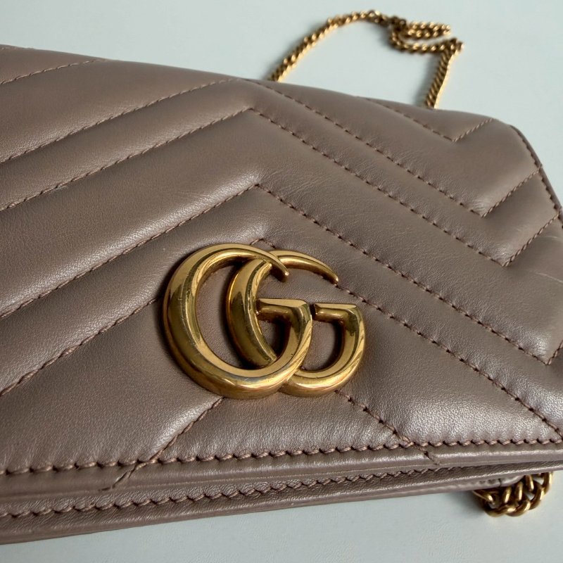 98新🫰🏻 Gucci 古馳 Marmont WOC Mini 裸粉-11