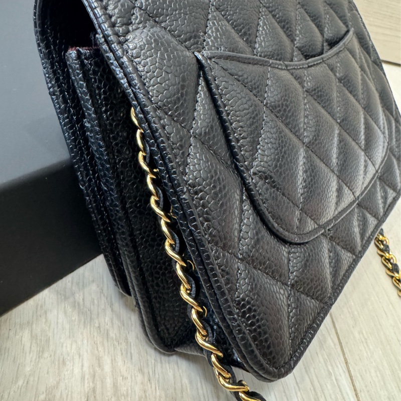 Chanel woc 荔枝牛皮金扣-7