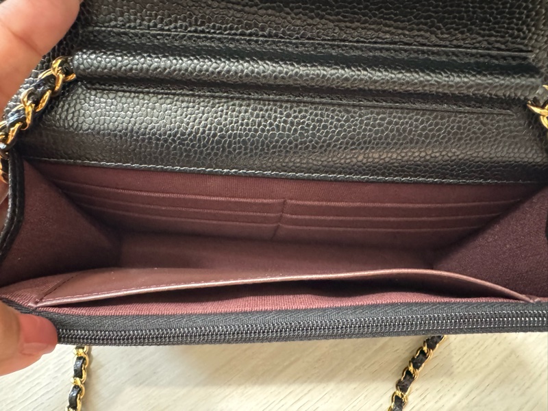 Chanel woc 荔枝牛皮金扣-8