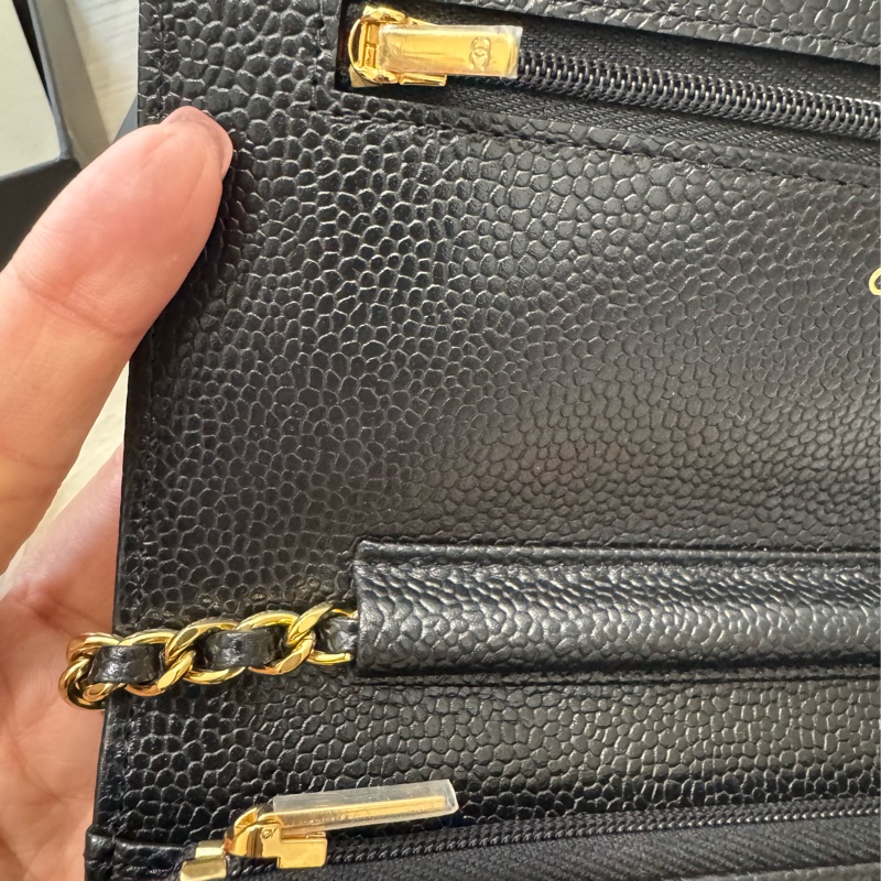 Chanel woc 荔枝牛皮金扣-11