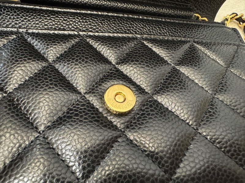 Chanel woc 荔枝牛皮金扣-14