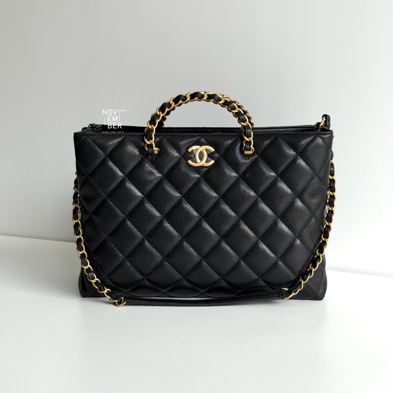 全新✨ Chanel 香奈兒 24ss 托特包黑金-0