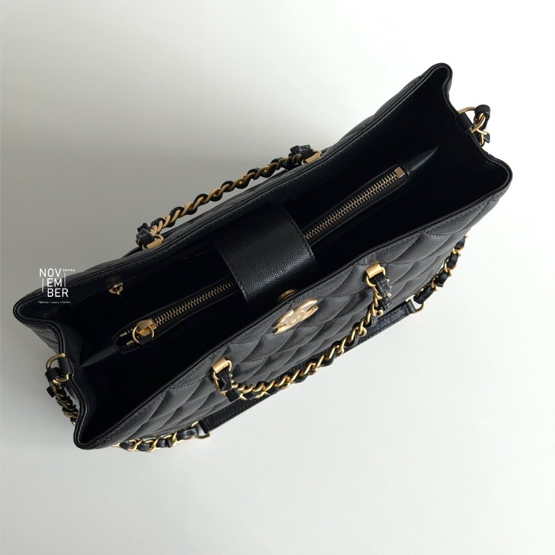 全新✨ Chanel 香奈兒 24ss 托特包黑金-4