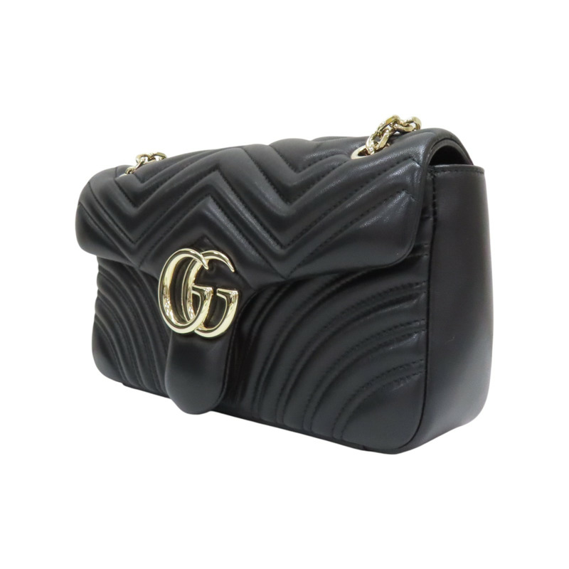 黑色牛皮 MARMONT Flap 肩背包 837267/486628【GUCCI 古馳】 837267/486628BK-2