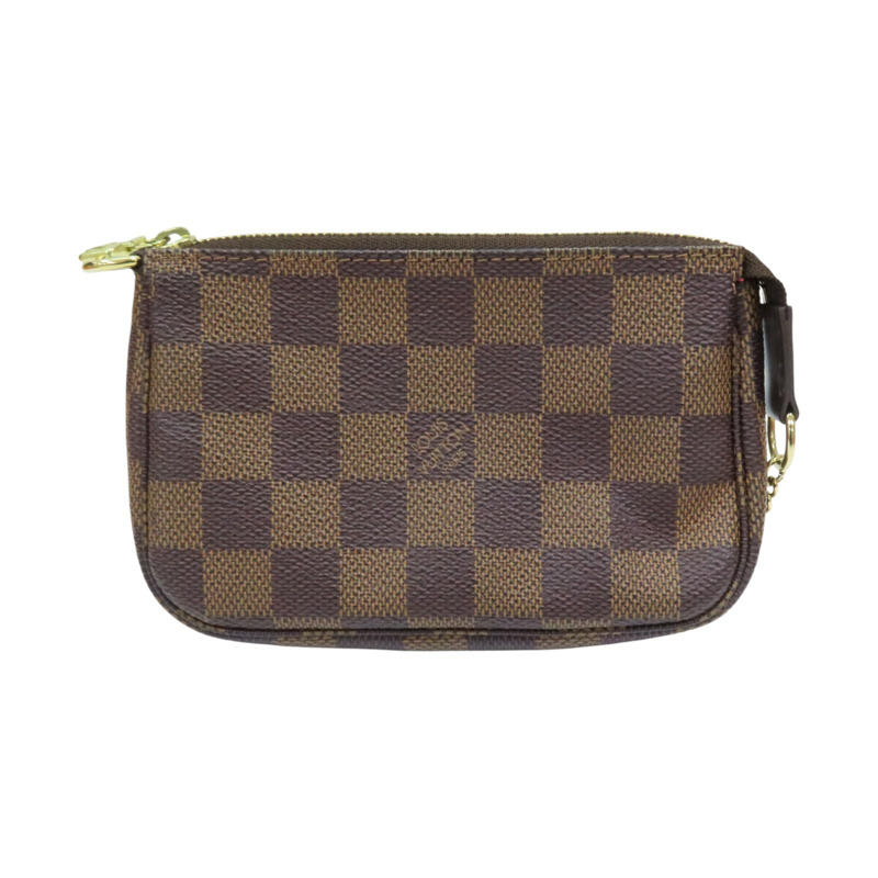 棕色 棋盤格 帆布 Mini Pochette Accessoires 手提包 N58009【LOUIS VUITTON LV 路易威登】 N58009-1