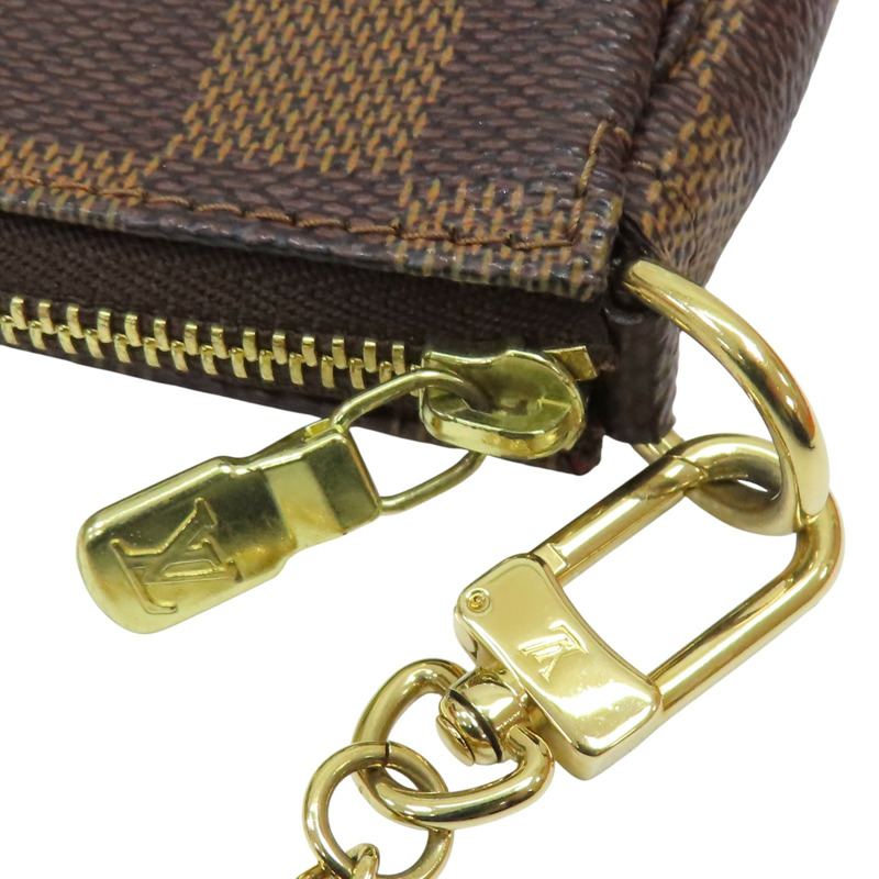 棕色 棋盤格 帆布 Mini Pochette Accessoires 手提包 N58009【LOUIS VUITTON LV 路易威登】 N58009-8