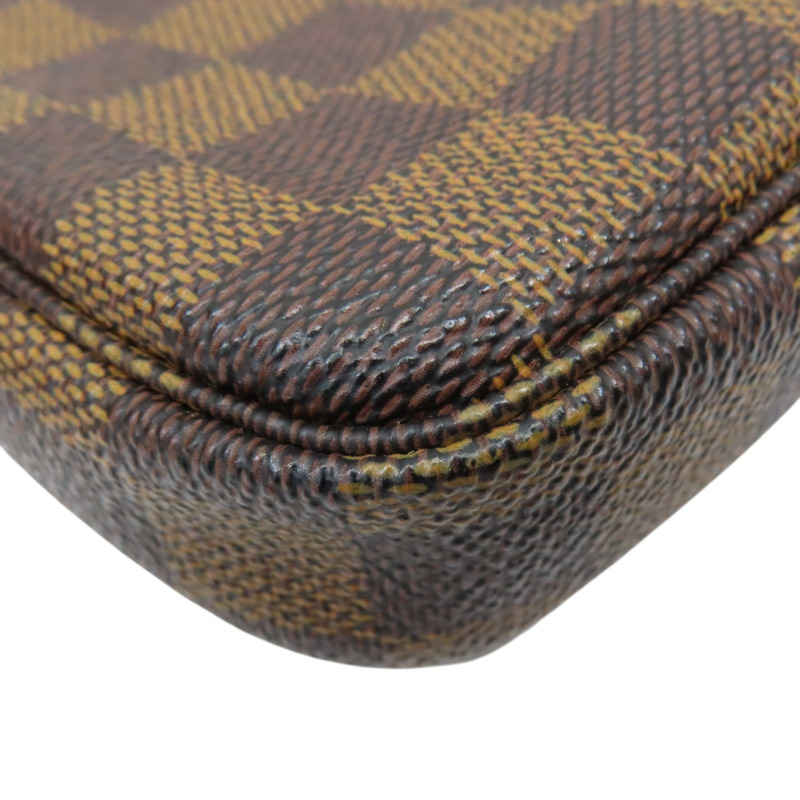 棕色 棋盤格 帆布 Mini Pochette Accessoires 手提包 N58009【LOUIS VUITTON LV 路易威登】 N58009-11