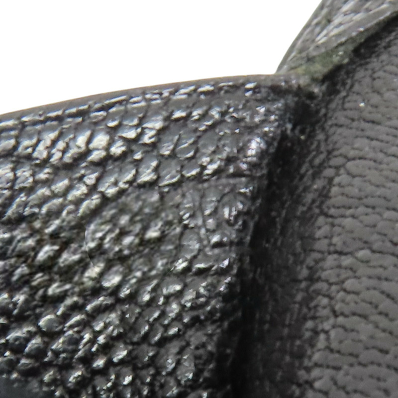 黑色 Chevre山羊皮 Bearn 兩折長夾 口G刻 【HERMES 愛馬仕】-8